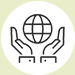 an icon of a pair of hands cupping a globe